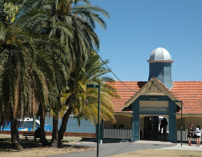 Historic ferry terminal at Hawthorne