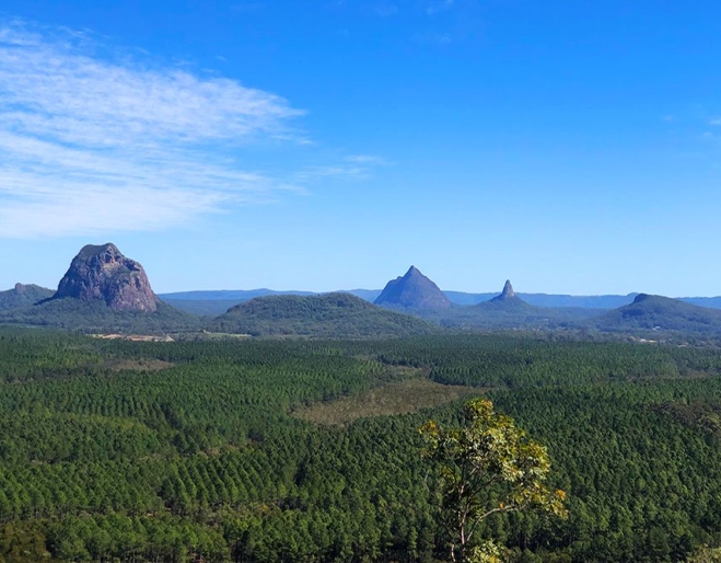 Wild Horse Mountain Scenic Lookout, bush walks, Queensland, Beerburrum, Glass House Mountains, hiking, scenery, coastal views 