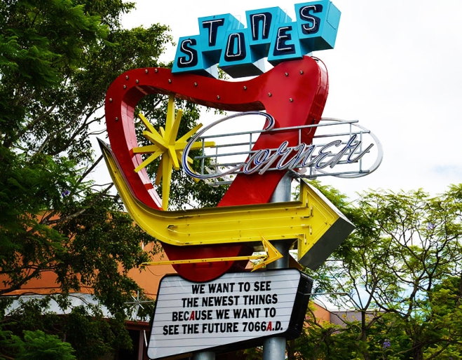 Sign outside the Stones Corner Hotel 