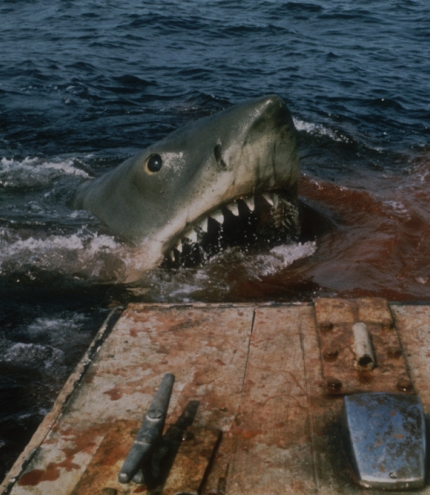 Shark scene in JAWS