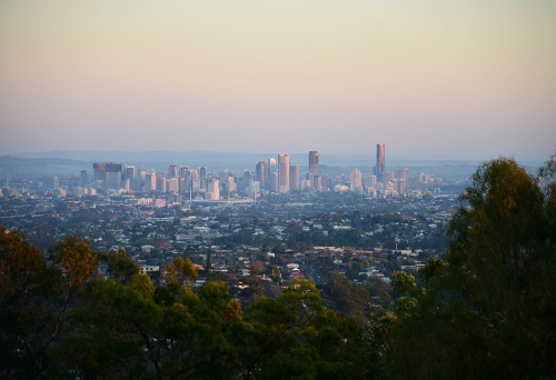 Twilight view from Mt Gravatt lookout