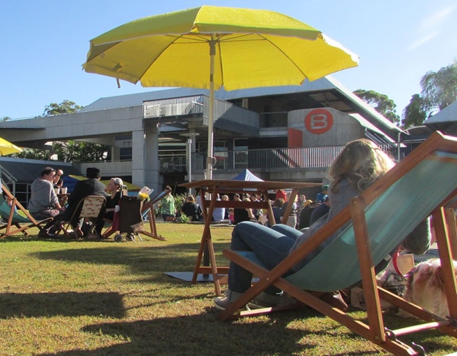  People on seats Carseldine Farmers and Artisan Markets.