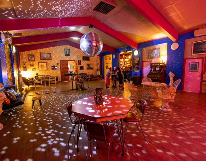 Inside main hall area Mirrorball Ministries