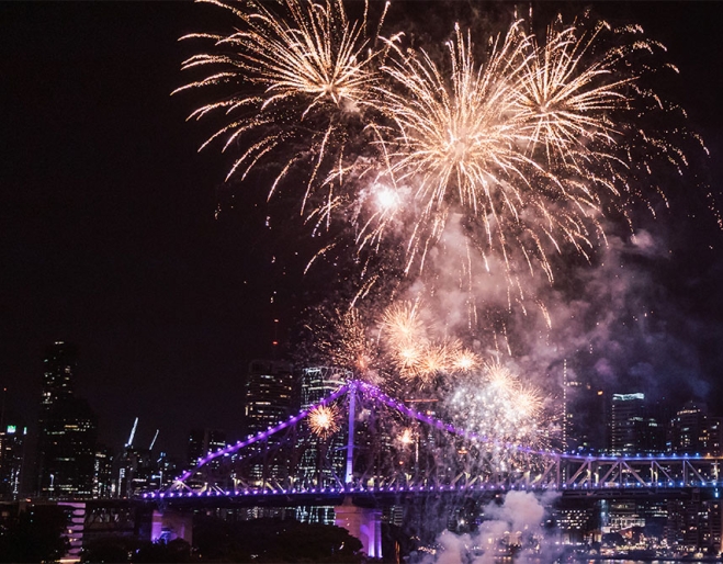 New Year's Eve Story Bridge Adventure Climb Fireworks over Story Bridge