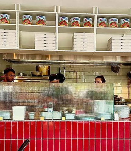 Staff behind counter at Olli Italiano