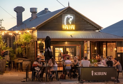 Exterior evening view of Hai Hai Ramen, Paddington