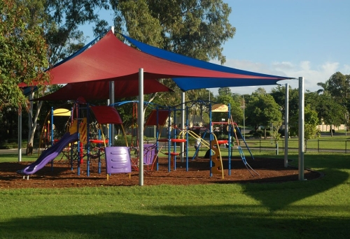 Playground equipment in Lanham Park in the Grange.